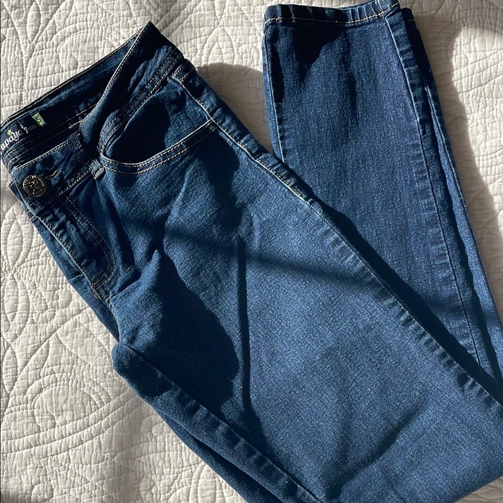 Vintage 90s Papaya Dark Blue Skinny Jeans - Picture 5 of 6